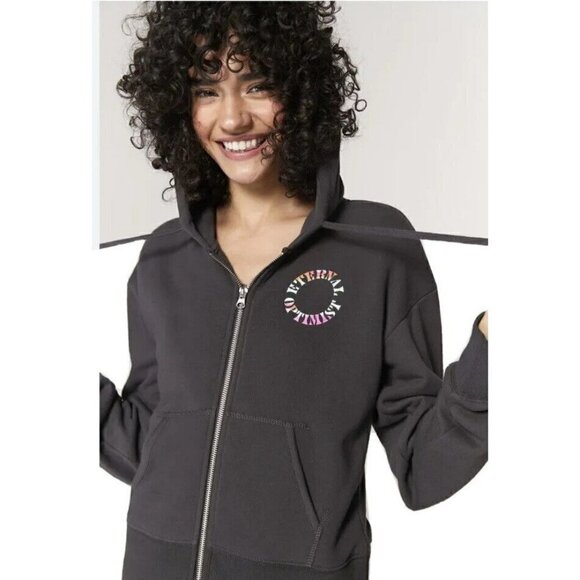 Spiritual Gangster Woman's Sz Small Optimist Full Zip Hoodie Rainbow - Picture 1 of 10